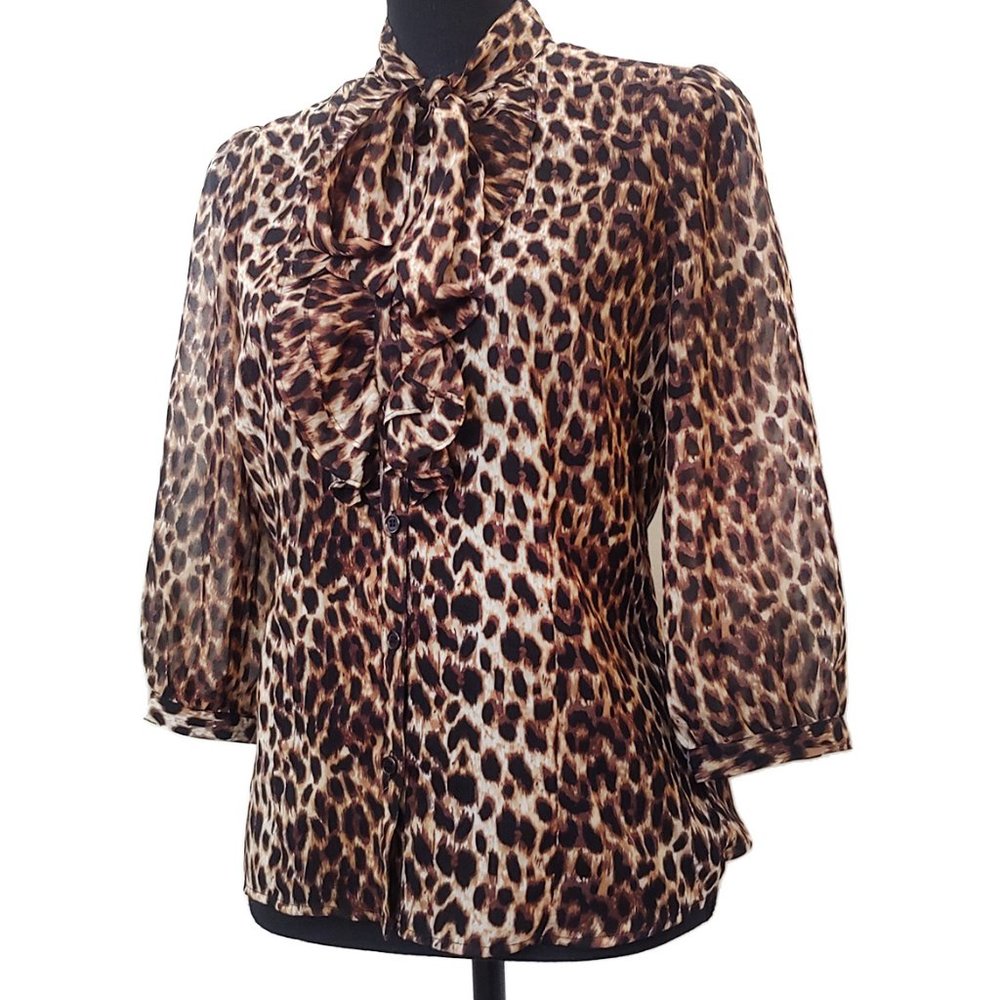 Leopard Chiffon Blouse